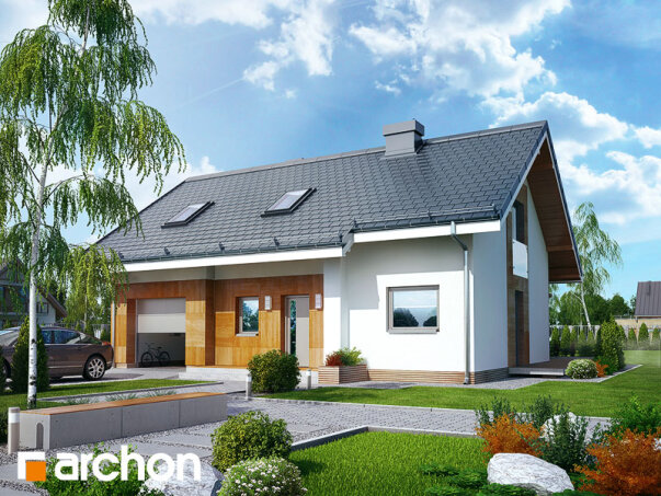 Проект дома Дом Миниатюрка 2 (Н) вер.2 - 1 С мансардным этажом дома в Украине