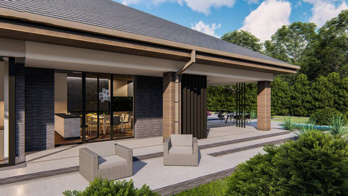 Проєкт будинку U411 - Одноповерхові дома в Україні