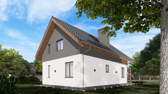 Проект дома Db 16 - 2 С мансардным этажом дома в Украине