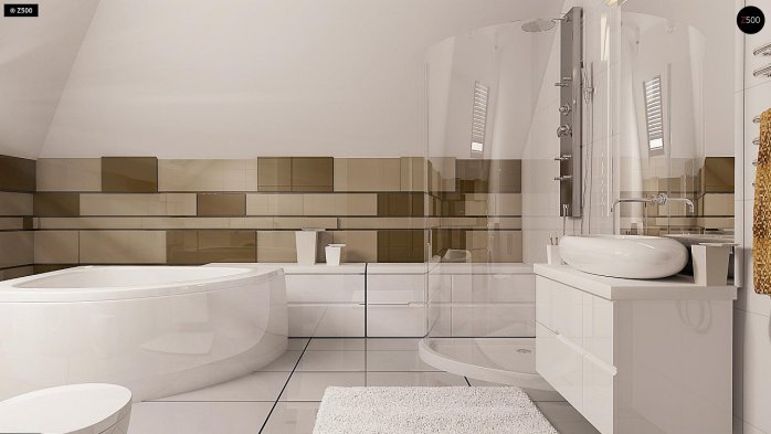 Проект дома U288 - 12 С мансардным этажом дома в Украине