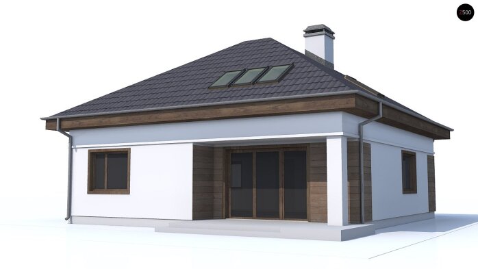 Проект дома U64 a - 2 С мансардным этажом дома в Украине