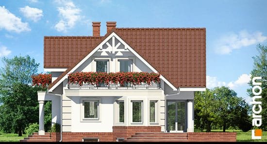 Проєкт будинку Будинок під гірською сосною (П) вер.2 - З мансардним поверхом дома в Україні