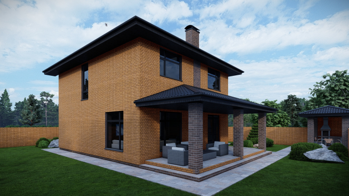 Проект дома DBT 613 - 3 Двухэтажные дома в Украине