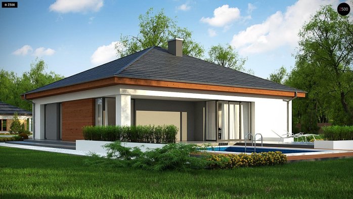 Проект дома U333 - 4 Одноэтажные дома в Украине