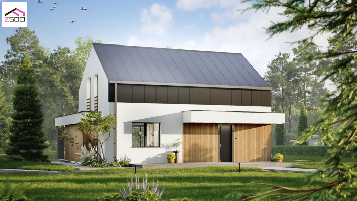 Проект дома U504 - 1 С мансардным этажом дома в Украине