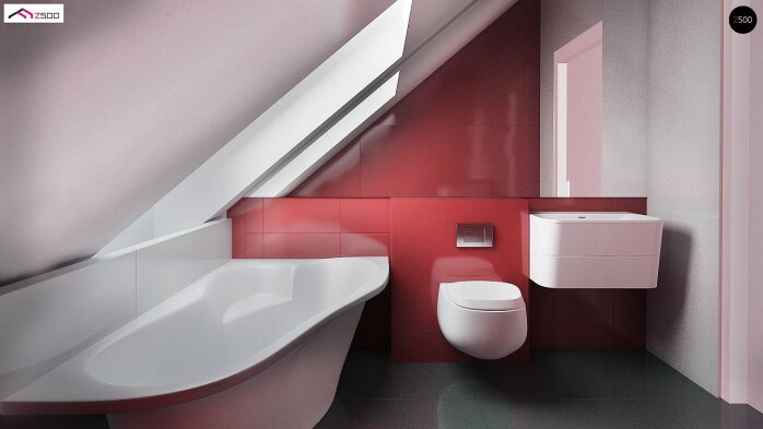 Проект дома U215 A - 13 С мансардным этажом дома в Украине