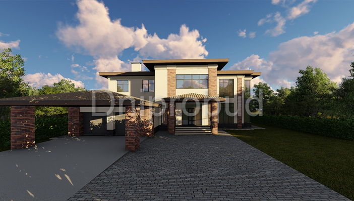 Двоповерховий будинок з цокольним поверхом в Золотих Ключах