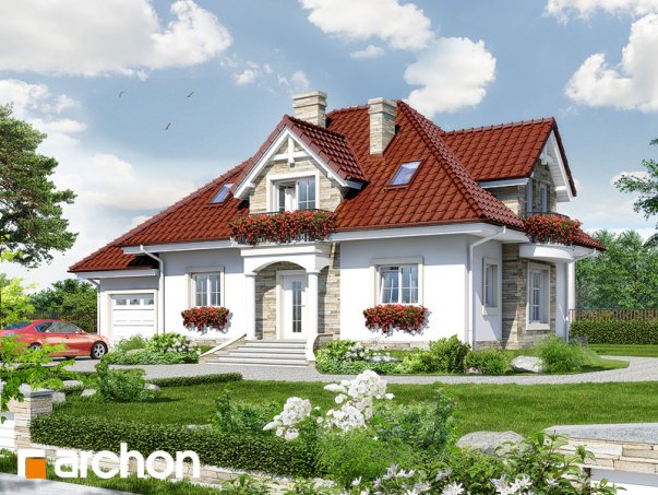 Проект дома Дом в каллах вер.2 - 1 С мансардным этажом дома в Украине