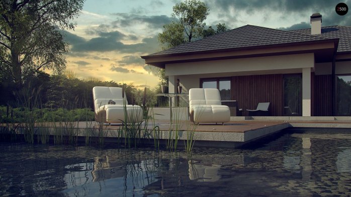 Проект дома U289 - 3 Одноэтажные дома в Украине