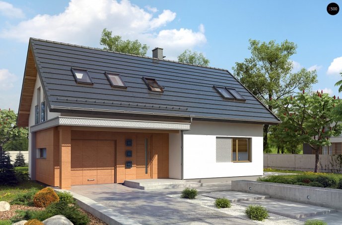 Проєкт будинку U269 - З мансардним поверхом дома в Україні