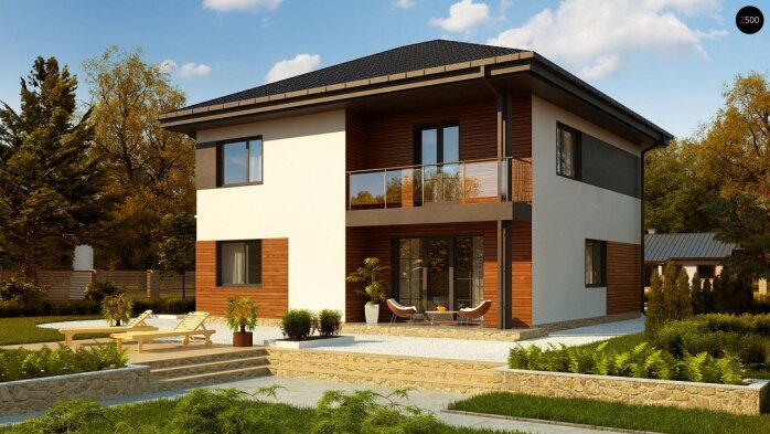 Проєкт будинку Uu1 - Двоповерхові дома в Україні