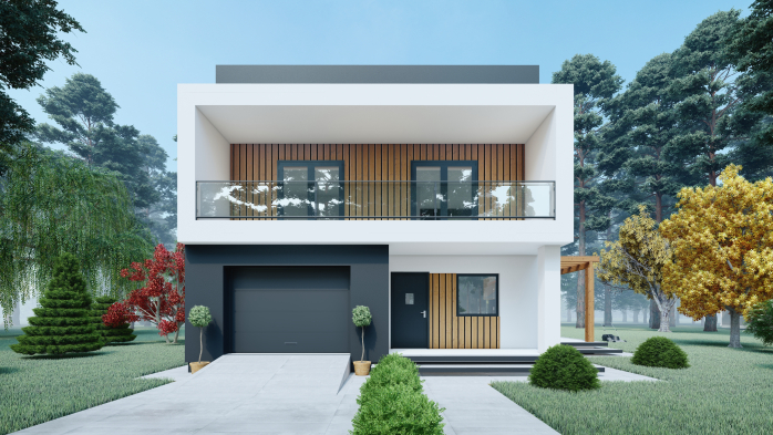 Проєкт будинку DBT 260 - Двоповерхові дома в Україні