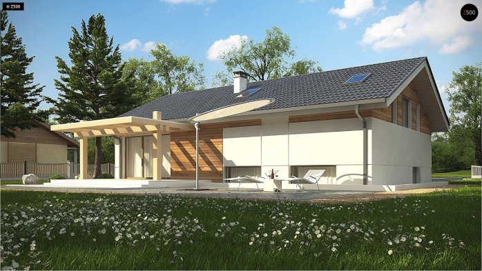 Проект дома U338 - 6 С мансардным этажом дома в Украине