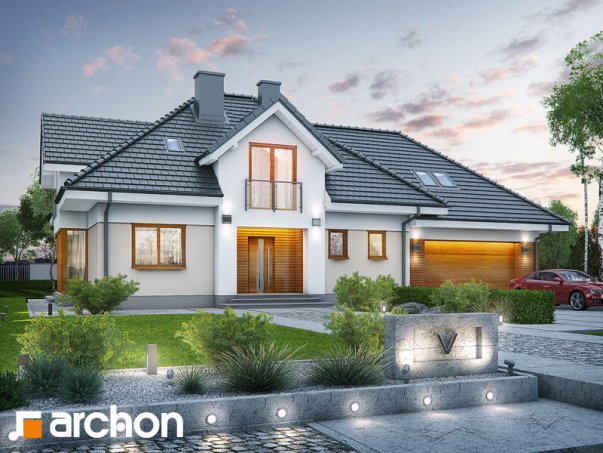 Проєкт будинку Будинок в сливах (Г2) - З мансардним поверхом дома в Україні