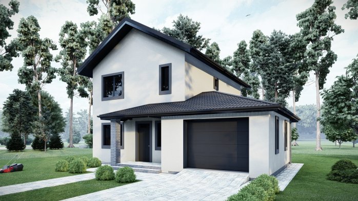 Проєкт будинку DBT 593 - Двоповерхові дома в Україні