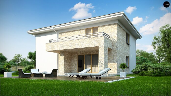 Проєкт будинку Ux4 A - Двоповерхові дома в Україні