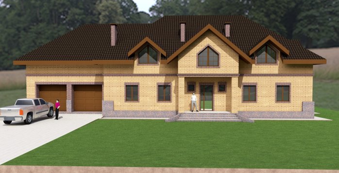 Проект дома Db 2 - 3 С мансардным этажом дома в Украине