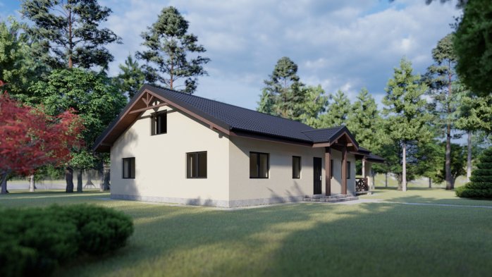 Проект дома DBT 188 - 4 Одноэтажные дома в Украине