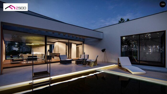 Проєкт будинку Ux87 - Одноповерхові дома в Україні