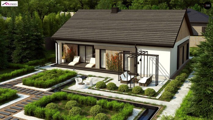 Проєкт будинку U459 - Одноповерхові дома в Україні