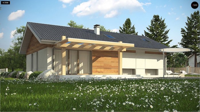 Проект дома U338 - 5 С мансардным этажом дома в Украине