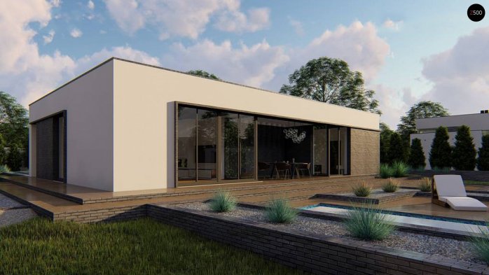 Проект дома Ux149 - 5 Одноэтажные дома в Украине