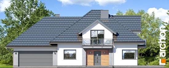 Проєкт будинку Будинок в тополях (Г2) - З мансардним поверхом дома в Україні