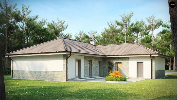 Проєкт будинку U80 - Одноповерхові дома в Україні