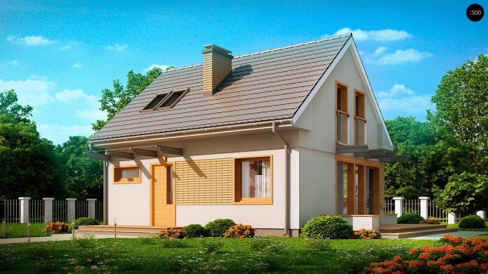 Проєкт будинку U211 S - З мансардним поверхом дома в Україні