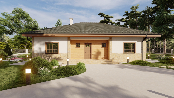 Проект дома Db 37 - 2 Одноэтажные дома в Украине