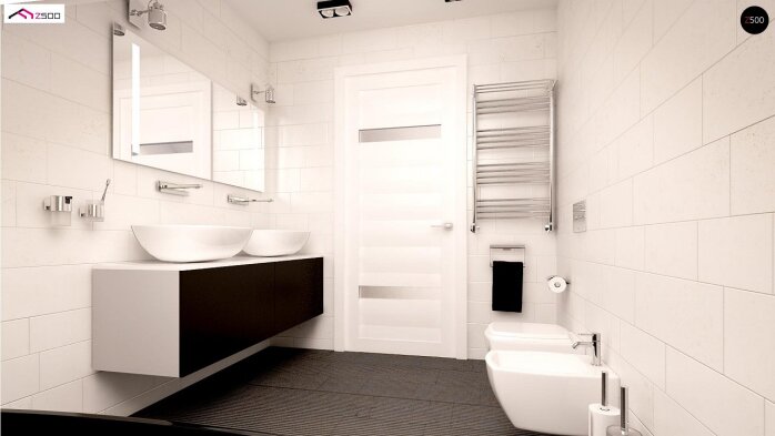 Проєкт будинку U95 - З мансардним поверхом дома в Україні