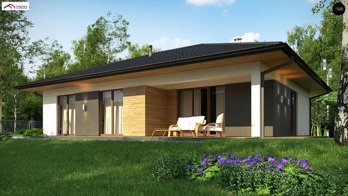 Проект дома U368 D - 3 Одноэтажные дома в Украине