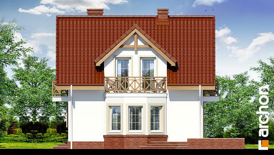 Проект дома Дом в скальниках вер.2 - 4 С мансардным этажом дома в Украине