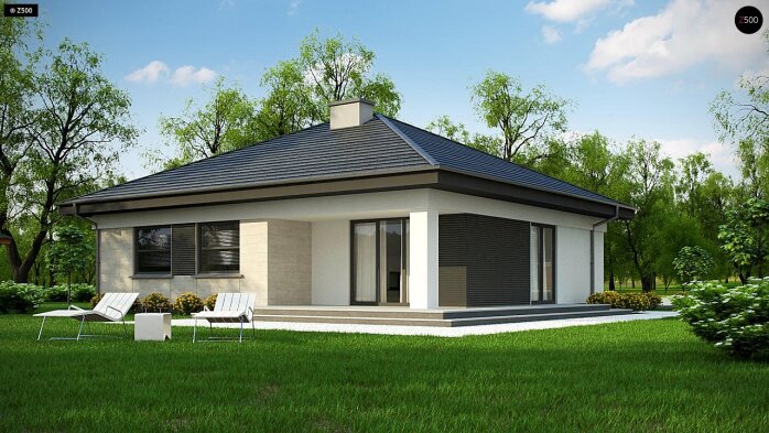 Проект дома U332 D - 3 Одноэтажные дома в Украине