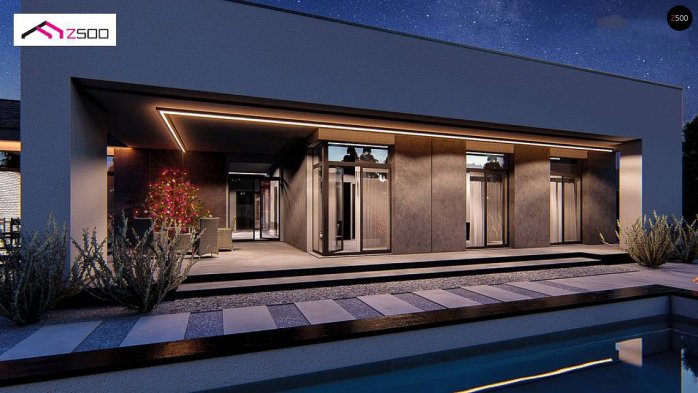 Проєкт будинку Ux260 - Одноповерхові дома в Україні