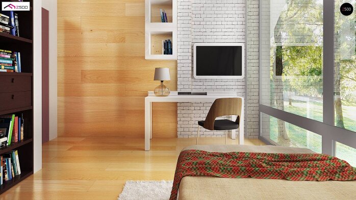 Проект дома U215 A - 7 С мансардным этажом дома в Украине