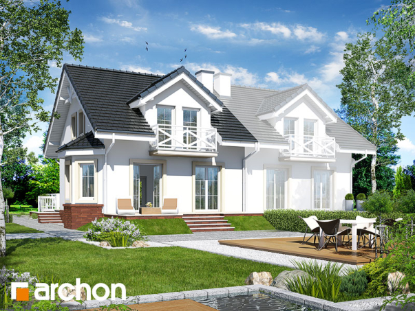 Проєкт будинку Будинок в ясменнику вер.2 - З мансардним поверхом дома в Україні