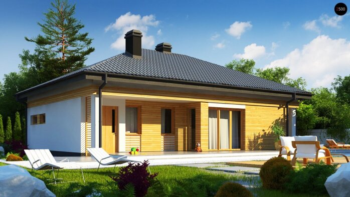 Проєкт будинку U204 GP - Одноповерхові дома в Україні