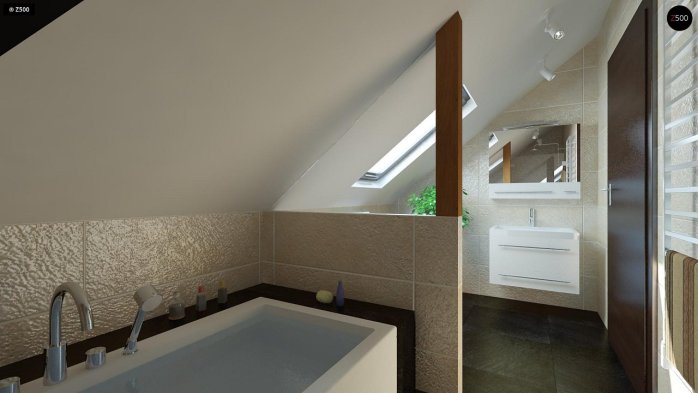 Проєкт будинку U3 - З мансардним поверхом дома в Україні