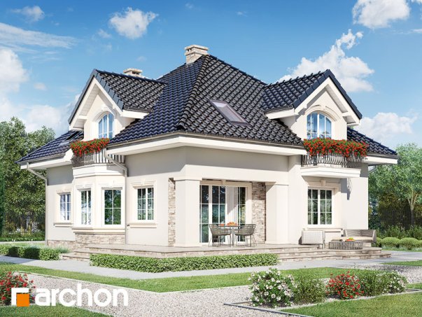 Проєкт будинку Будинок в кокосах (Г) вер.2 - З мансардним поверхом дома в Україні