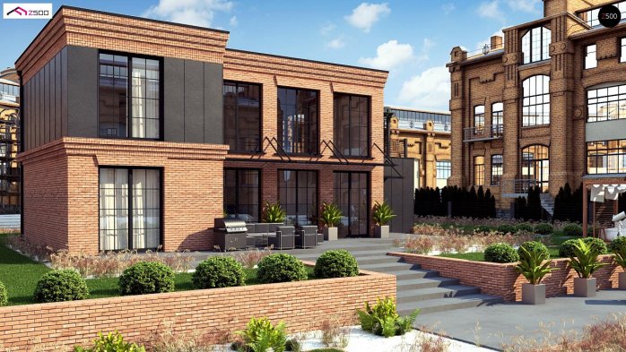 Проект дома Ux126 - 4 Двухэтажные дома в Украине