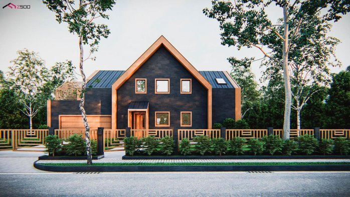 Проект дома U555 - 2 С мансардным этажом дома в Украине