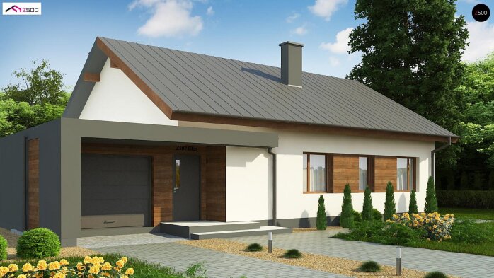 Проект дома U182 GL P HB - 1 Одноэтажные дома в Украине