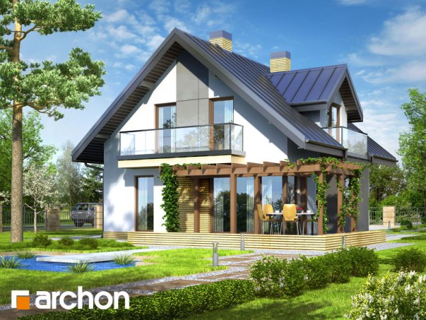 Проект дома Дом в рододендронах (Н) вер.2 - 2 С мансардным этажом дома в Украине