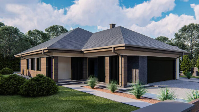 Проєкт будинку U411 - Одноповерхові дома в Україні