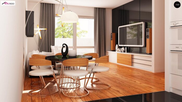 Проект дома U7 P 35 - 5 С мансардным этажом дома в Украине