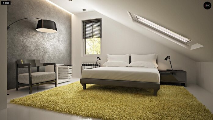 Проект дома U119 - 16 С мансардным этажом дома в Украине