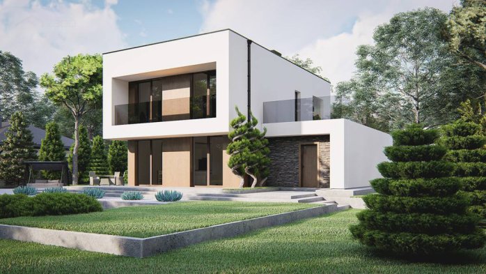 Проєкт будинку Ux215 - Двоповерхові дома в Україні