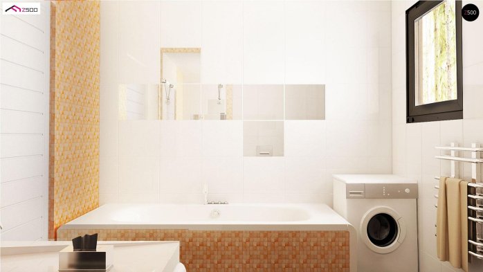 Проєкт будинку U98 L GP - З мансардним поверхом дома в Україні