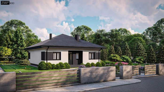 Проект дома Uu16 v1 - 2 Одноэтажные дома в Украине